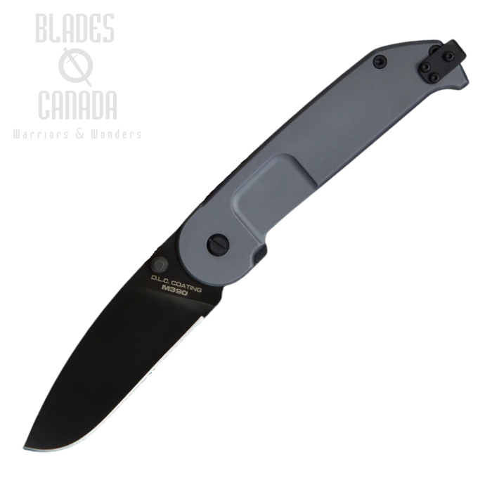 Extrema Ratio BF2 CD Folding Knife, M390 Black, Aluminum Tactical Grey